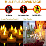 LED Candles 48/24/12 Pack Battery Operated Candles Batteries Lights Candles to Create Warm Ambiance Naturally Flickering Bright - Image 9