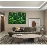 1pc Artificial Green Plant Wall Panels Simulation Plant Background Wall Decoration 3D Bionic Plant Outdoor Lawn, Fake Grass - Image 5