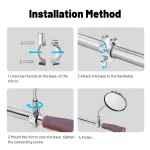 Vintage Bike Mirror - Metal Bicycle Rearview Mirrors for Handlebars, Classic Cruiser, Electric Bike Side Mirrors - Image 3