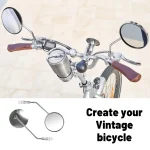 Vintage Bike Mirror - Metal Bicycle Rearview Mirrors for Handlebars, Classic Cruiser, Electric Bike Side Mirrors - Image 5