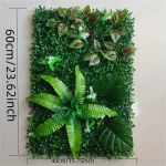 1pc Artificial Green Plant Wall Panels Simulation Plant Background Wall Decoration 3D Bionic Plant Outdoor Lawn, Fake Grass - Image 2
