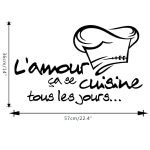 Lamour Love Carved Wall Stickers Kitchen French Romantic Bedroom Living Room Kitchen Decoration Restaurant Cafe Tea  Stickers - Image 9
