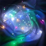 Fairy Lights AA Battery Powered 1M 10 2M 20 3M 30 5M 50 10M 100Leds Silver Led Copper Wire String Light Decorative Fairy Lights - Image 3
