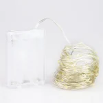 Fairy Lights AA Battery Powered 1M 10 2M 20 3M 30 5M 50 10M 100Leds Silver Led Copper Wire String Light Decorative Fairy Lights - Image 5