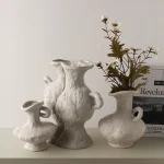 Ceramic White Vases Hydroponics Scandinavian style Simple Flower Pot Table Accessories Bathroom Aesthetic Room Decor Decoration - Image 2
