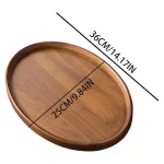 An Oval Wooden Tray For Teacups, Suitable For Breakfast, Coffee, Dining, And Bar Use; Also A Decorative Piece For Kitchens - Image 7