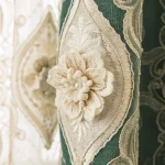 European Curtains for Living Dining Room Bedroom Style Water Soluble Embroidery Embroidered Curtains with Yarn - Image 3