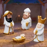 Cartoon Hand Painted Sacred Family Resin Figurines Mini Dollhouse Decor Miniature Desktop Ornaments - Image 6