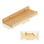 Wooden Floating Shelf Rustic Wall Shelf for Home Storage & Display Wall Mounted Wood Shelf for Bathroom, Bedroom, living Room, - Image 7