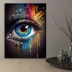 Classic Abstract Wall Art , Eye Features Mural, HD Canvas Print Poster for Home Living Room Bedroom Office Decoration - Image 2