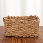 Storage Basket Handmade Multi-functional Woven Simple Decorative Desktop Sundries Cosmetics Storage Basket - Image 11