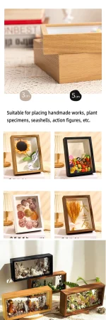 3D Wooden Picture Frames Depth 3cm 5cm Dried Flower Specimen Holder Handmade DIY Handwork Display Phote Frame Home Decoration - Image 20