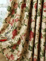 Living Room Bedroom Curtains 1PC French Modern Fashion Small Floral - Image 3