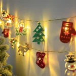 LED Fairy Lights Garland Fawn Gloves Bell Garland Battery-operated Light Living Room Bedroom Garden Decor Iron Decorative Lamp - Image 2