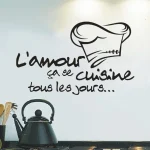 Lamour Love Carved Wall Stickers Kitchen French Romantic Bedroom Living Room Kitchen Decoration Restaurant Cafe Tea  Stickers