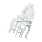 Q0KB Dresser Themed 1/12 Scale Model Furniture Wooden Dressing Table Decorative Set - Image 2