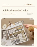 Drawer Desktop Organizer, Organizer Drawers, Desk Stationery Organizer, Multifunctional Dustproof Large Capacity Office Shelf - Image 18