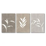 Wall Art Decor Paintings Warm Tones Posters Home Creative Gifts 3pcs Neutral Minimalist Abstract Fern Boho - Image 8
