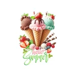 Creative And Fun Ice Cream Wall Stickers - Self-adhesive Ice Cream Stickers For Rooms, Living Rooms, Kitchens And Home Decoratio - Image 7