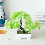 Artificial Plants Bonsai Small Tree Pot Fake Plant Flowers Potted Ornaments For Home Room Table Decoration Hotel Garden Decor - Image 2