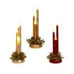 LED Candles, Flameless Christmas Candles, LED Candle Holders, Photo Props, - Image 3
