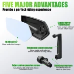 RBRL Bike Mirror Anti-shake Bicycle Side Mirror Durable 360 Rotatable Extended Rearview Mirrors for MTB Electric Bike - Image 4