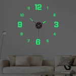 Luminous Digital Clock DIY Stereoscopic Wall Clock Silent Clock Living Room Bedroom Wall Clock Home Decorations