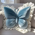 Butterfly-shaped throw pillow, cute cushion for bedroom sofa, home decor novelty item - Image 2