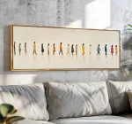 Abstract People Walking Wall Art Unframed Canvas Poster - Modern Figurative Wall Decor - Contemporary Human Movement Painting - Image 14