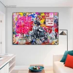 Modern Abstract Street Wall Art Painting Banksy Graffit Art Canvas Painting Prints Poster Cuadros Wall Art Pictures Home Decor - Image 31