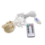 LED Curtain Lights Warm Fairy String Lights Festival USB Lighting Rainbow Window Lamp Home Bedroom Wedding Christmas Decoration - Image 16