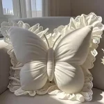 Butterfly-shaped throw pillow, cute cushion for bedroom sofa, home decor novelty item - Image 3