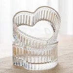 Creative Thickened Glass Fruit Tray Decorative with Wooden Lids Divider Snack Tray Washable Dried Fruit Tray Set Hotel - Image 11