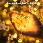 LED Fairy Lights Battery Operated String Lights Waterproof Silver Wire Firefly Starry Lights  Wedding Party Xmas Christmas Decor - Image 2