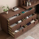 medieval dresser, chest of drawers, integrated bedroom, retro makeup table at the end of the bed, premium solid wood corne