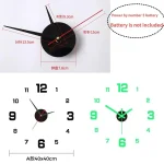 Luminous Digital Clock DIY Stereoscopic Wall Clock Silent Clock Living Room Bedroom Wall Clock Home Decorations - Image 4
