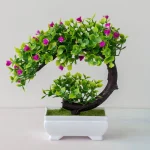Artificial Plants Bonsai Simulated Tree Potted Plants Fake Flowers Table Potted Ornaments - Image 17