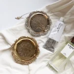 Round Metal Tray Fruit Cake Dessert Trays Jewelry Dish Earrings Necklace Ring Storage Plates Display Bowl Decoration Sauce Dish - Image 27