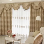 European Curtains for Living Dining Room Bedroom Decorative Fabric Court Luxury Luxury Atmosphere Jacquard Blackout - Image 2