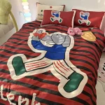 4pcs Cute Cartoon Single Bedding Set Children'S Student Dormitory Full Bedding Set Home Bed linens Stripe Dot Letter Printing