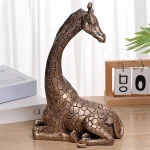 Decorative Giraffe Statue Animal Resin Figurine Sculpture Modern Ornament for Office Shelf Cabinet Housewarming Gift - Image 4