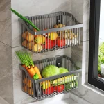 Storage Basket Wall Hanging Fruit Basket Kitchen Vegetables Organzier Sundries Organizer Flower Plant Pot Storage Home Decor - Image 11