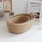 Woven Storage Baskets Multifunctional Desktop Sundries Cosmetics Kids Toys Organizer Box Desk Stationery Space Saving Cases - Image 17