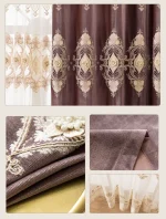 European Curtains for Living Dining Room Bedroom Style Water Soluble Embroidery Embroidered Curtains with Yarn - Image 12