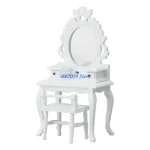Q0KB Dresser Themed 1/12 Scale Model Furniture Wooden Dressing Table Decorative Set - Image 10