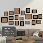 14/19Pcs Photo Frames For Pictures Wall Picture Frame Wooden Frame For Wall Hanging Photo Decor Wedding Party Home Decoration - Image 12