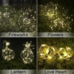 LED Solar Firework Lights Garden Decoration Fairy Lights Waterproof Outdoor Dandelion Lawn Lamp for Garden Landscape Lawn Decor - Image 13