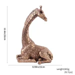 Decorative Giraffe Statue Animal Resin Figurine Sculpture Modern Ornament for Office Shelf Cabinet Housewarming Gift - Image 6