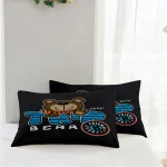 Digital Bedding Set with Bear Pattern, Mattress Protector and Pillowcase Combination, High-Definition Printed Bed Sheet Set Includes 1 Fitted Sheet + 1 or 2 Pillowcases (60*100cm and 72*132cm Are 1 Pillowcase, the Rest of the Sizes Are 2 Pillowcases). Suitable for Bedroom and Guest Room, Ultra-Soft - Image 5