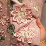 Embroidered Curtains for Living Room Bedroom Pink Flower Curtain Simple Modern Blackout Girl's Windows Backdrop European Luxury - Image 4